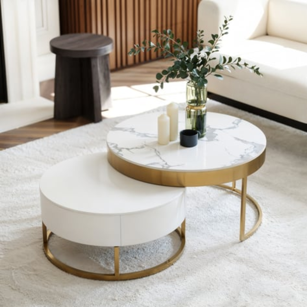 Table basse blanche